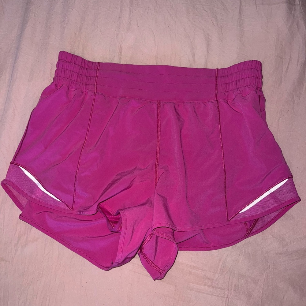 Lululemon Pink Athletic Shorts with Breathable Fabric